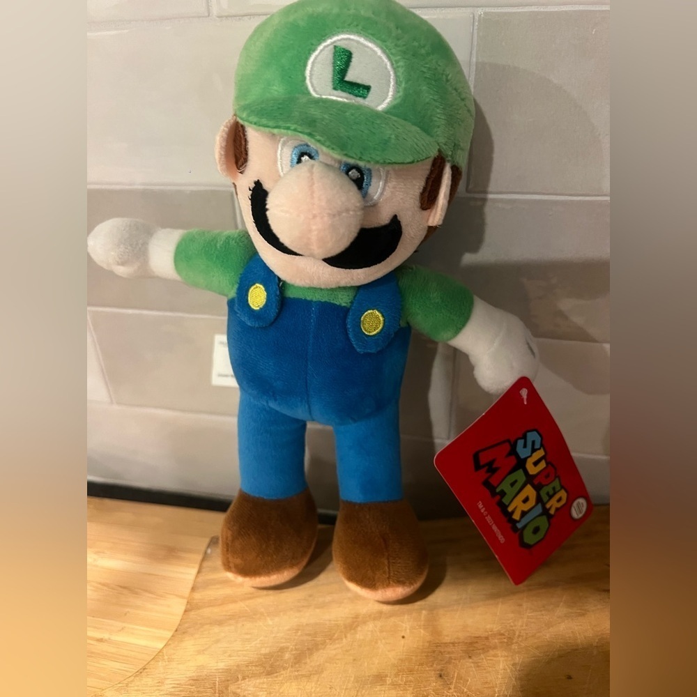 Nintendo Super Mario Bros Plush - Luigi - 9" Stuffed Toy Clean